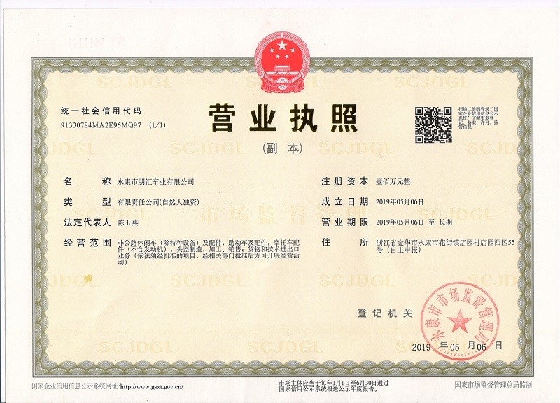 Yongkang PHYES Vehicle Co.,Ltd