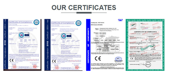 China Yongkang PHYES Vehicle Co.,Ltd certification